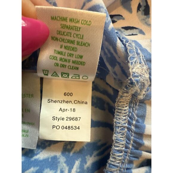 Lilly Pulitzer Gramercy Top On a Roll Engineered Lobster Blue Size XS - Picture 6 of 7
